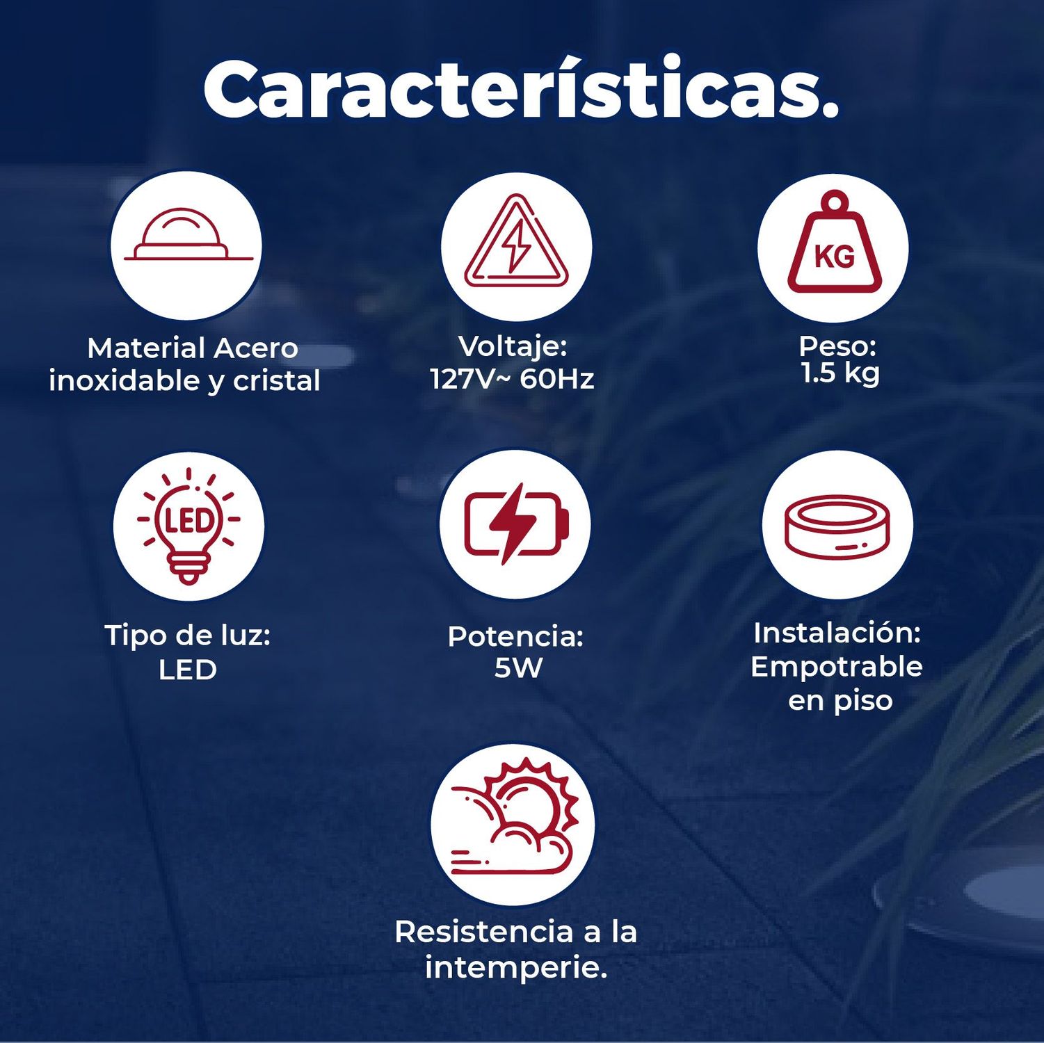 Lámpara de Empotrar Acero Inoxidable Estevez