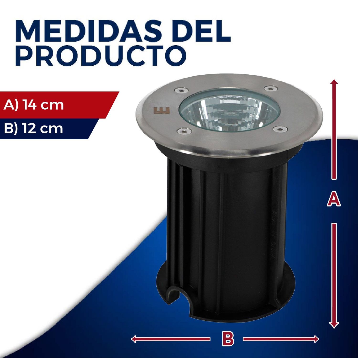 Lámpara de Empotrar Acero Inoxidable Estevez