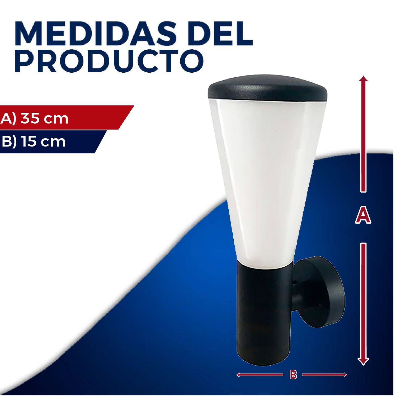 Luminario de sobreponer en Muro Vase Estevez 9W