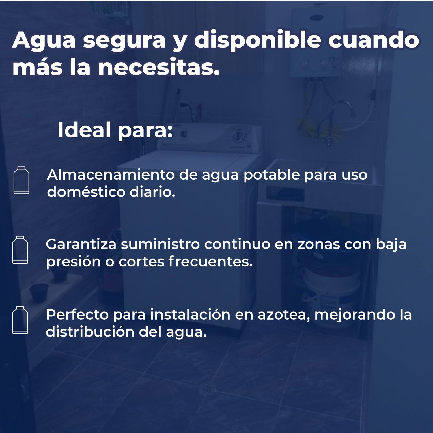 Tinaco Rotoplas Plus Beige 1100 L C/Herrajes S/Filtro 1.25X1.15