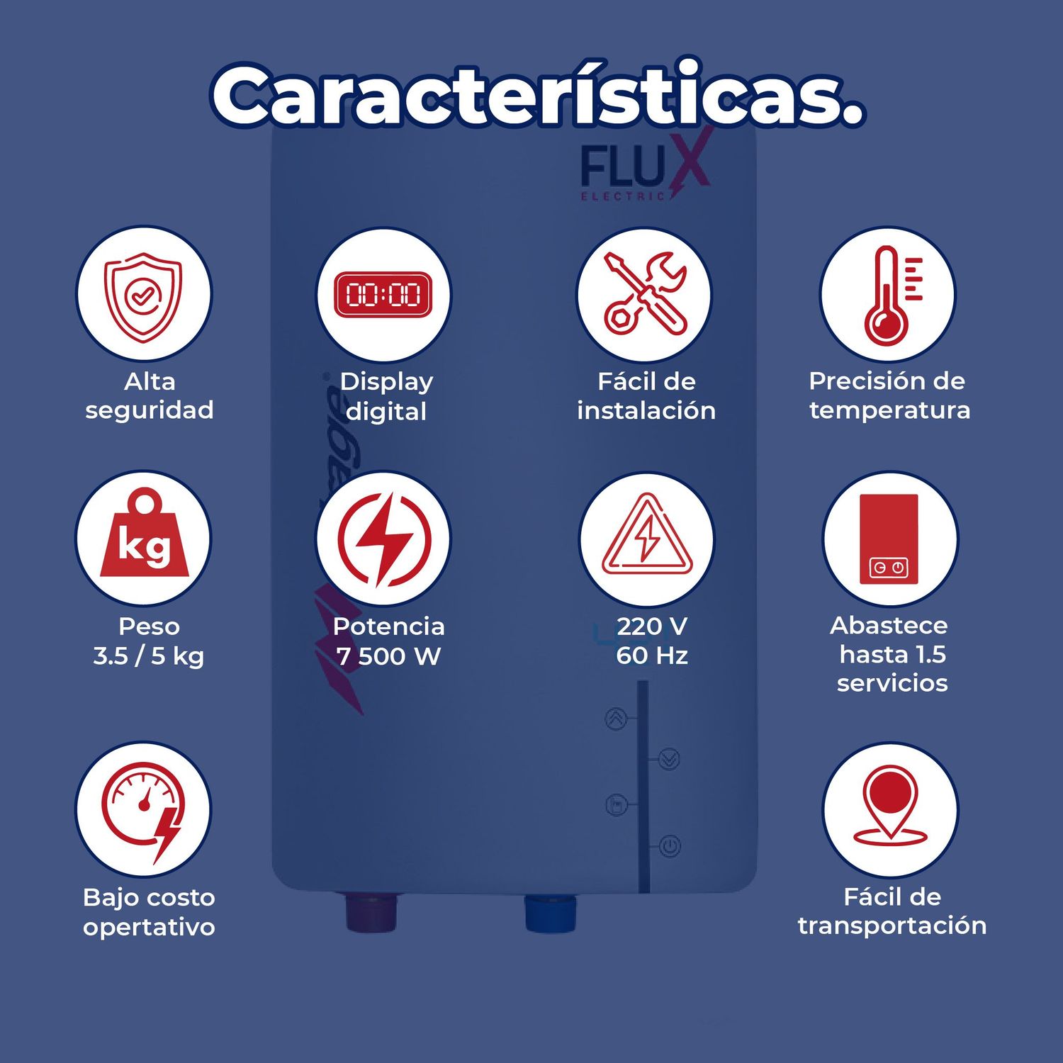 Calentador Eléctrico Instantáneo Mirage Flux Electric 220V