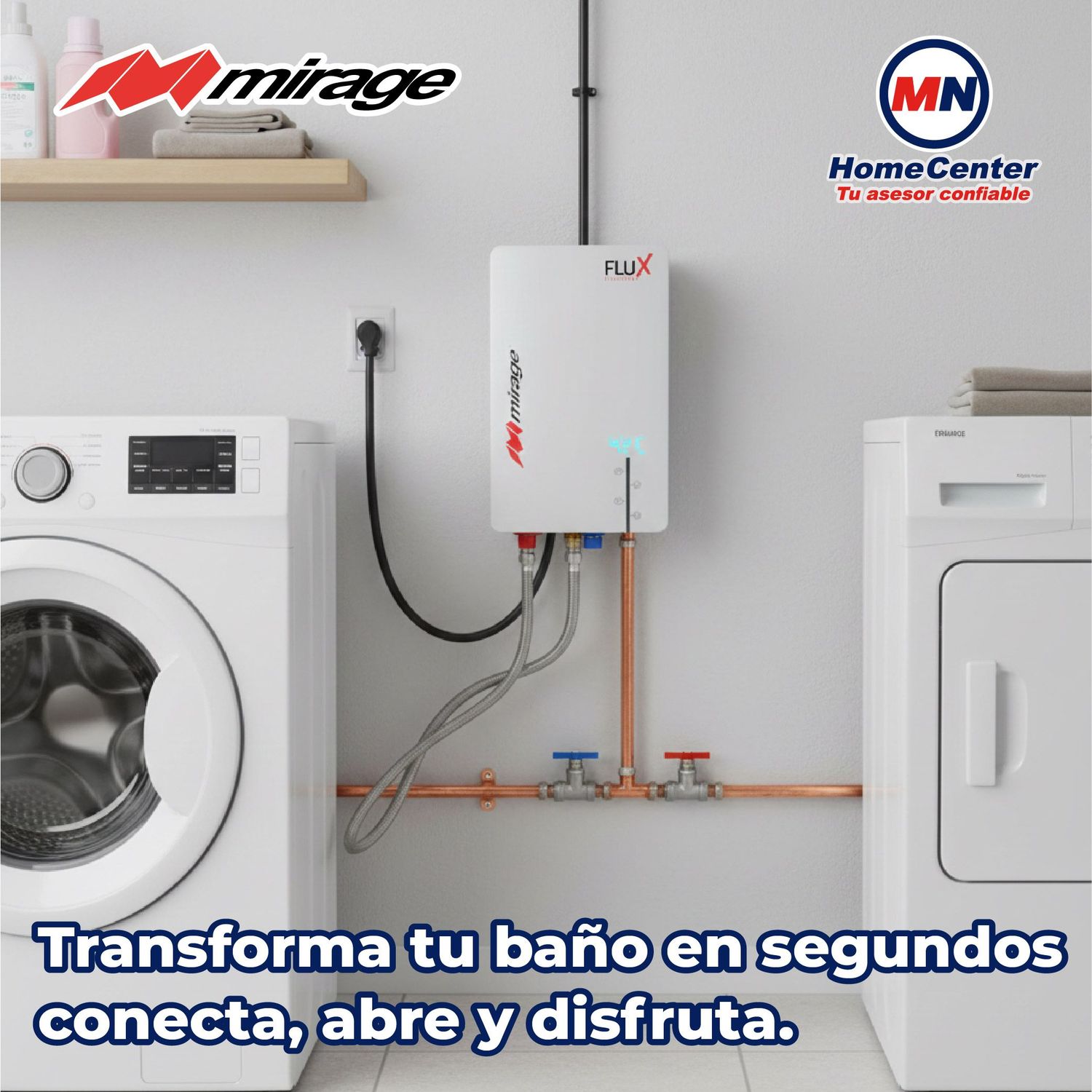 Calentador Eléctrico Instantáneo Mirage Flux Electric 220V