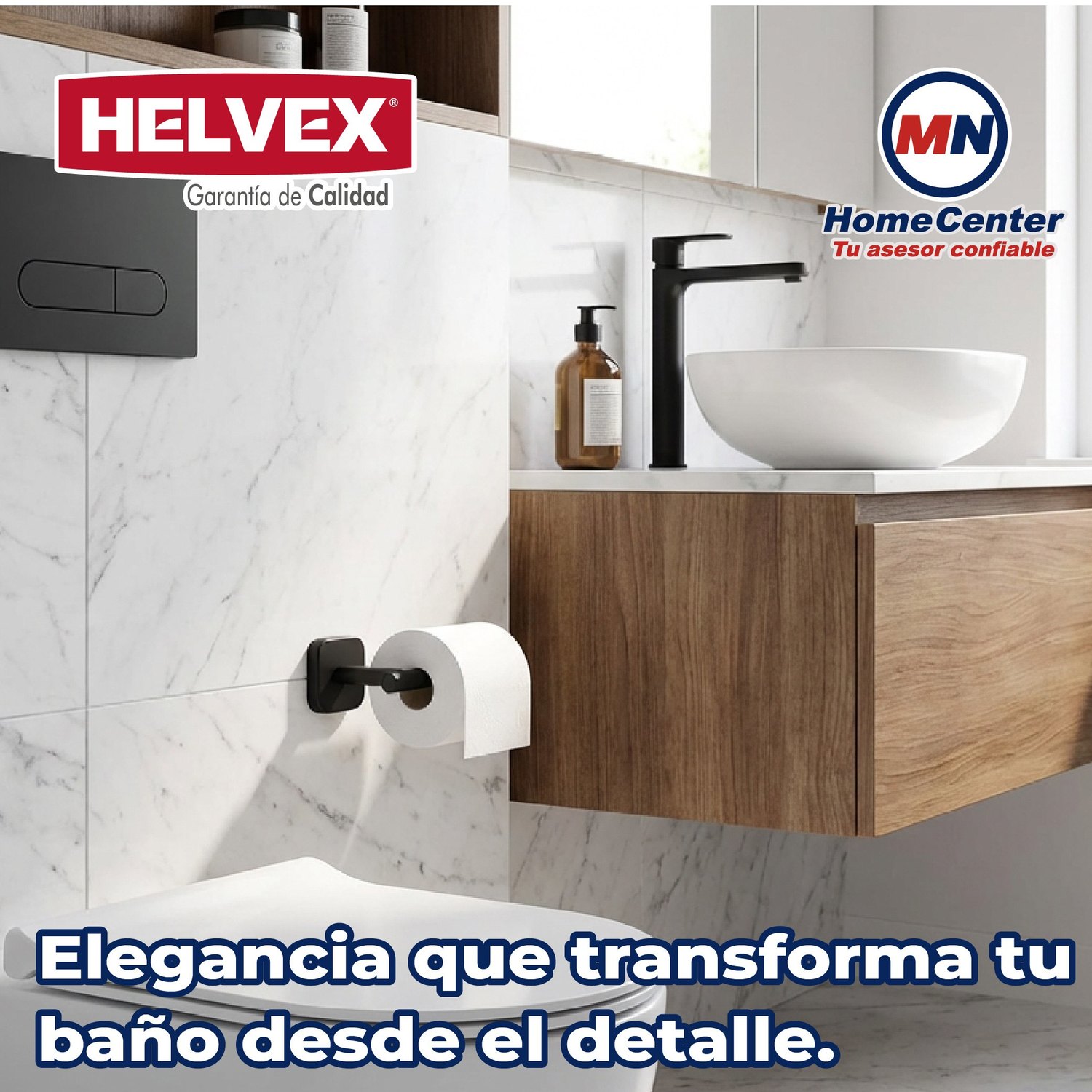 Porta papel Piazza Ébano Helvex PIA-117-EB