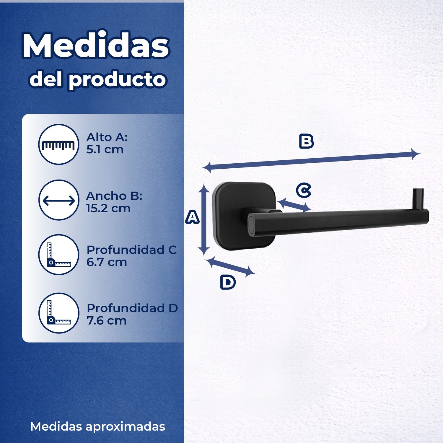 Porta papel Piazza Ébano Helvex PIA-117-EB