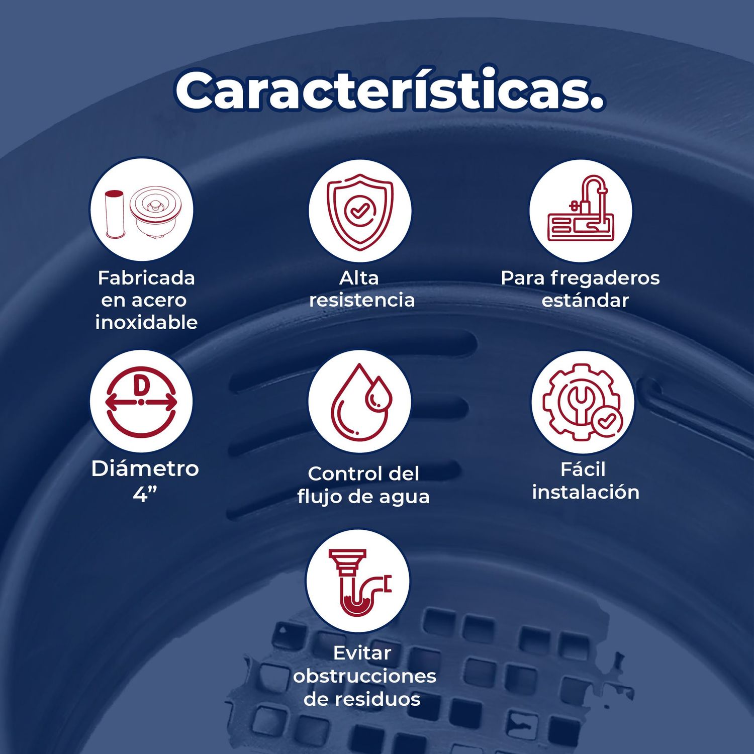 Contracanasta Para Fregadero Con Tapa Helvex H-8802