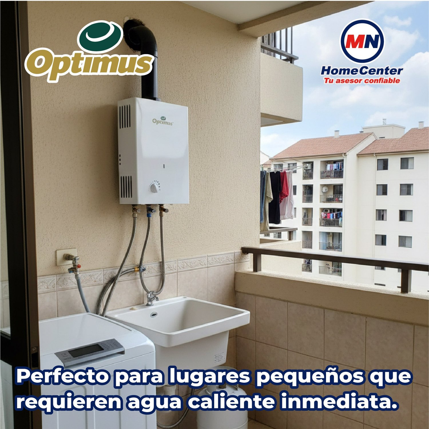 Calentador Paso Optimus 5 L 1 servicio Gas LP