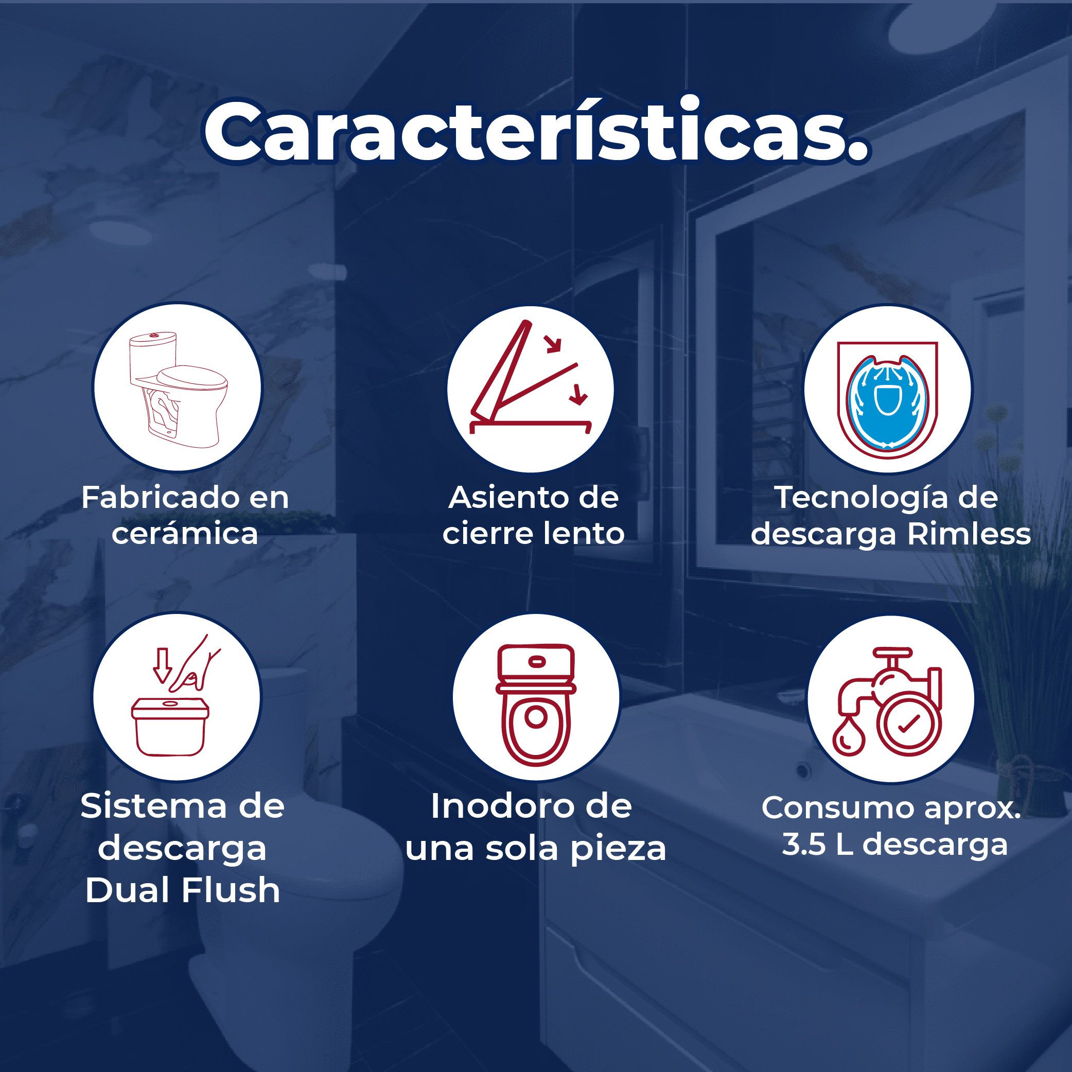 Sanitario WC one piece Atenea blanco Foncer