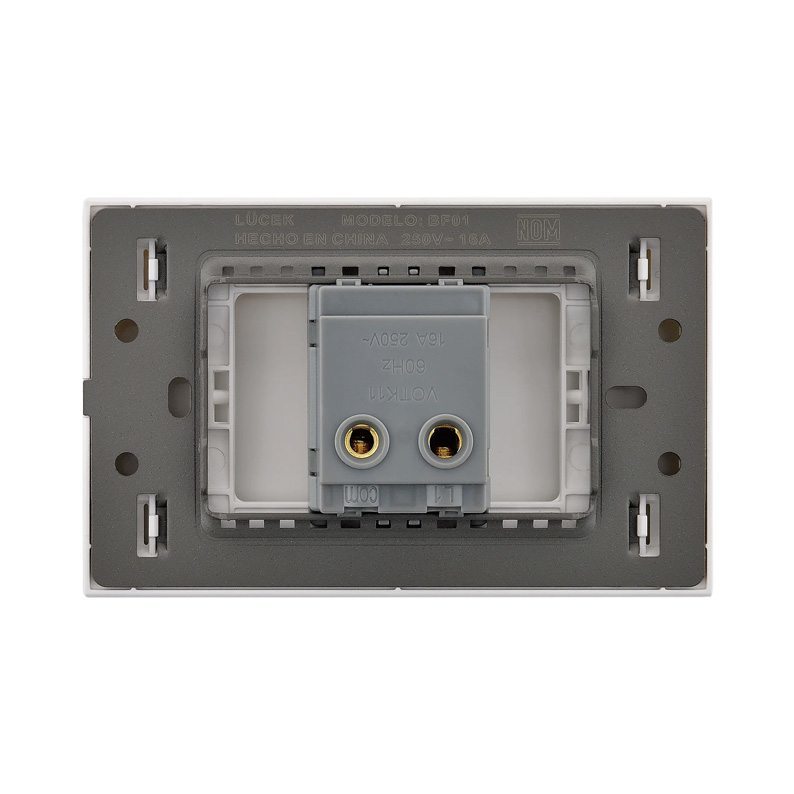 Placa 1 Apagador Sencillo Lucek Flat Negro