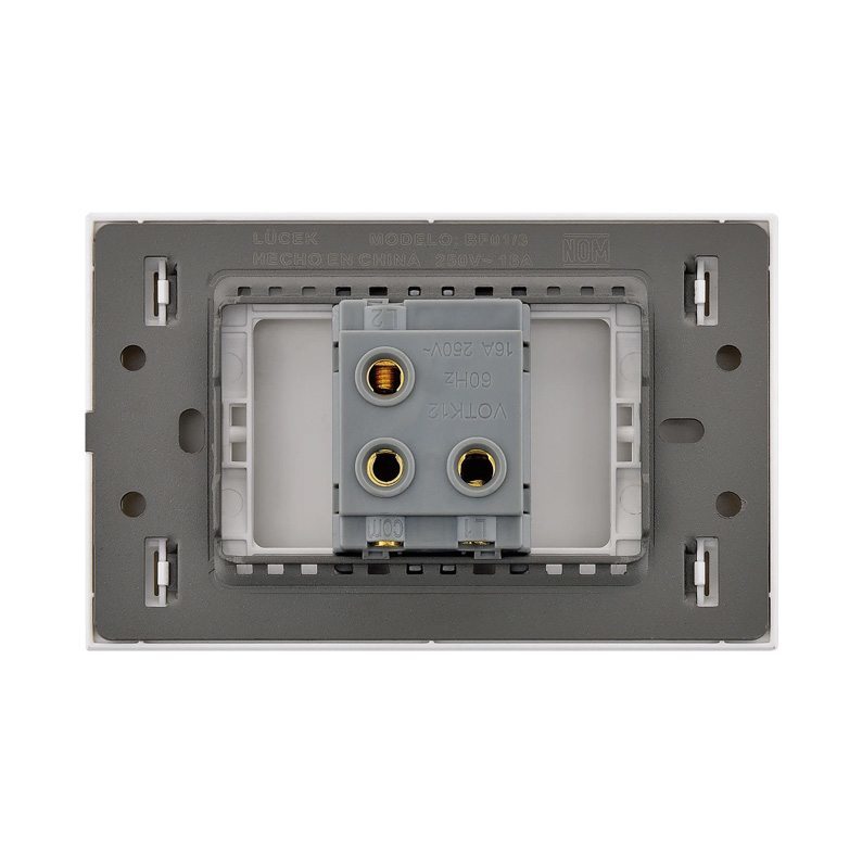 Placa 1 Apagador Lucek Flat Negro