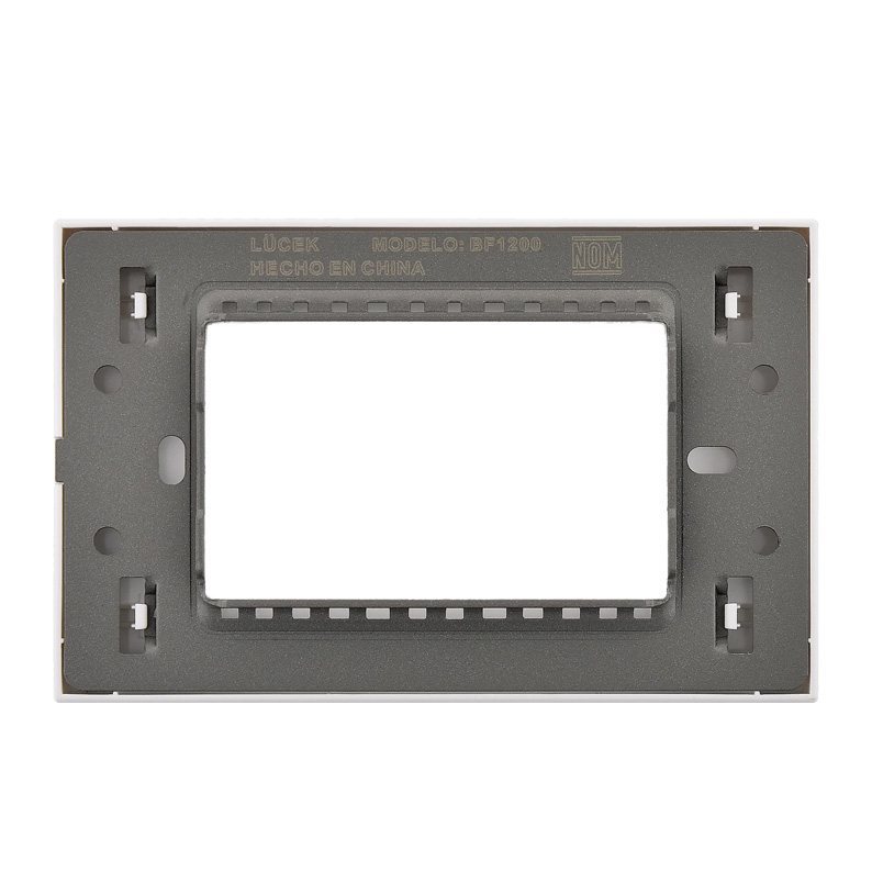 Placa Ciega Lucek Flat Plata
