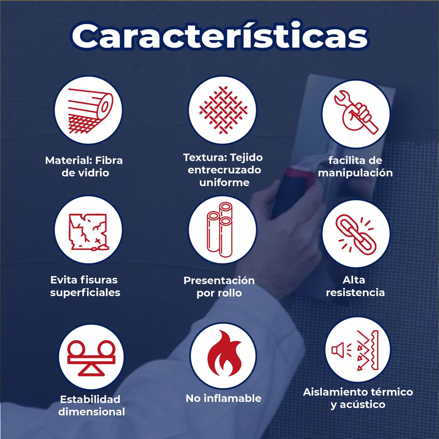 Malla fibra de vidrio 0.50 CM Hebel