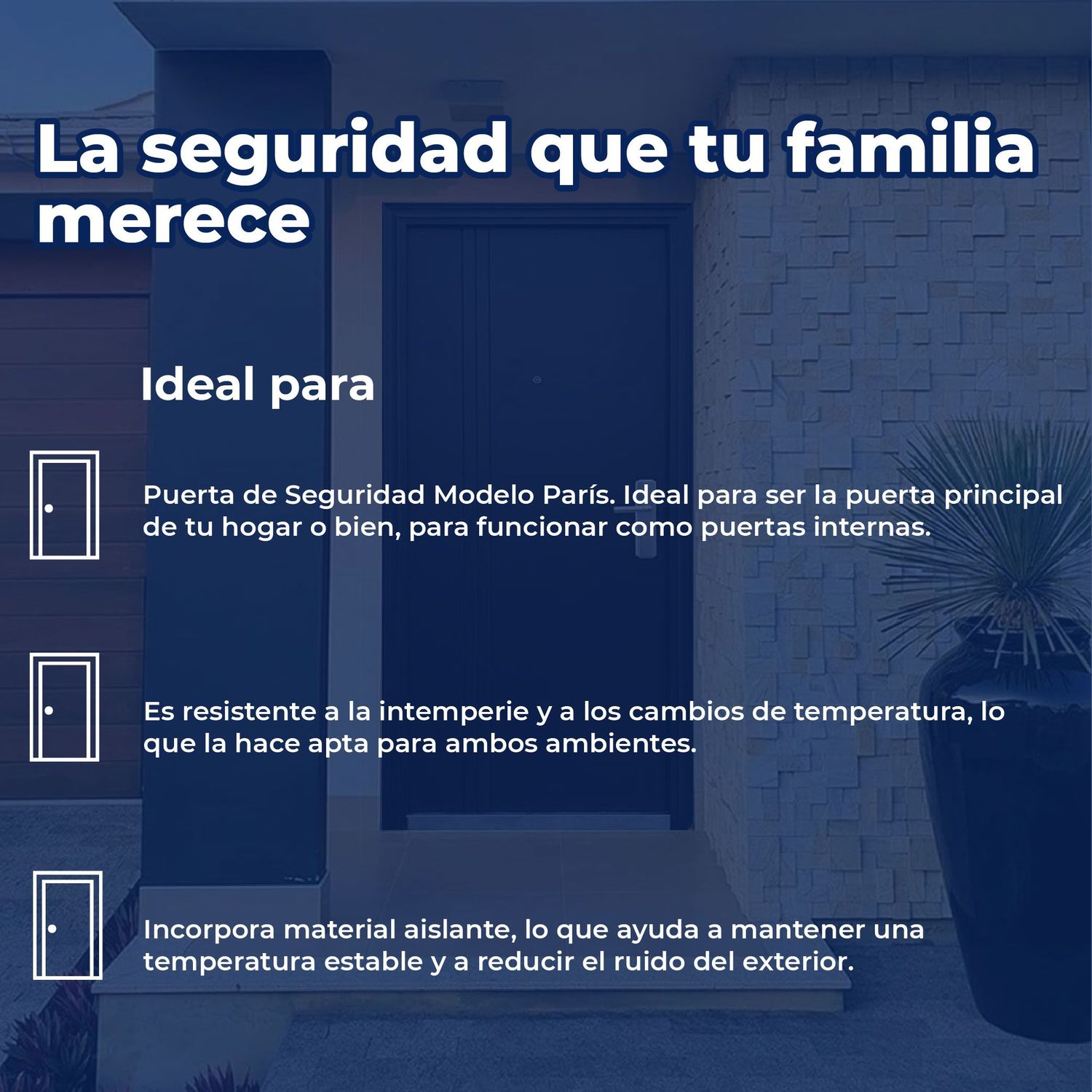 Puerta de Seguridad Izquierda PARIS 95X2.13M