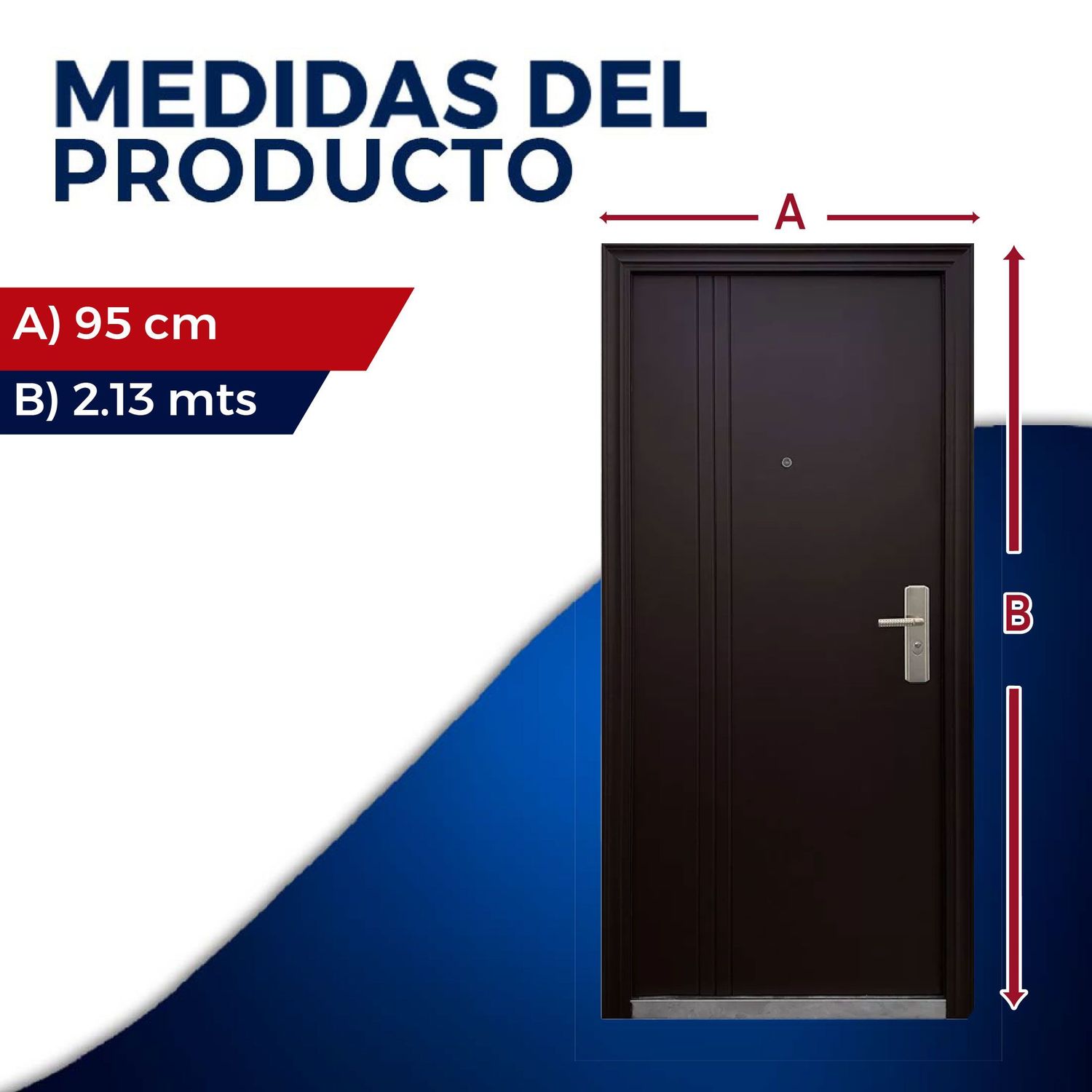 Puerta de Seguridad Izquierda PARIS 95X2.13M