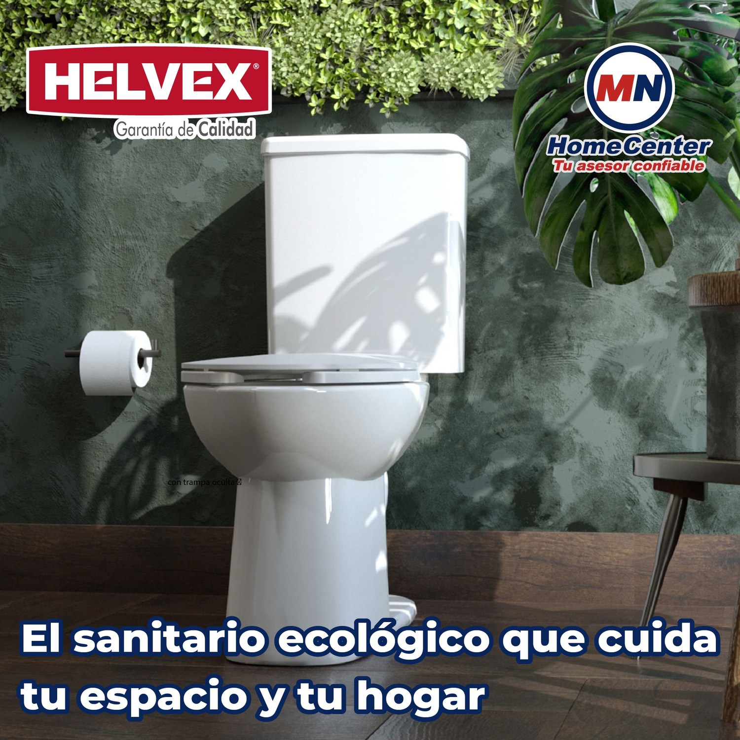 Sanitario WC Alargado Compacto Blanco Sustenta 2.5 L Helvex