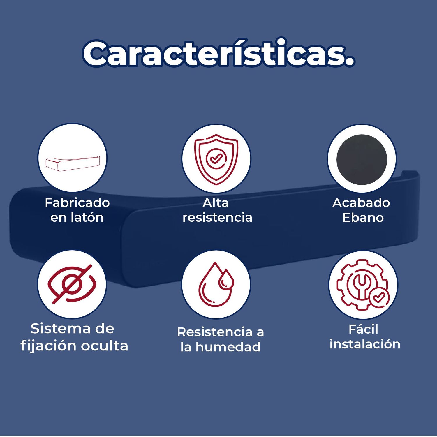 Porta papel de Rollo Higiénico Ébano Linea Quadratta Proyecta