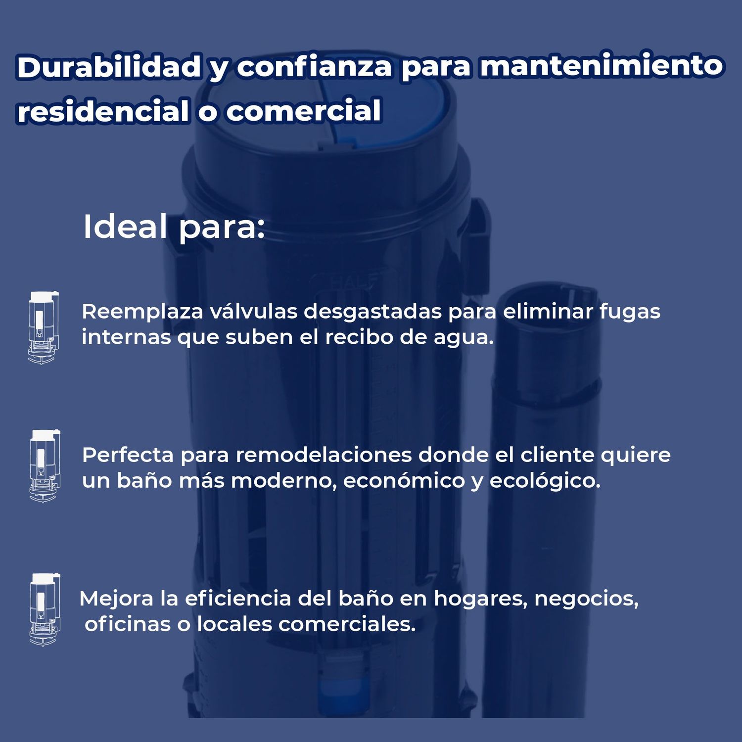 Válvula de Descarga Sanitario Dual 2" Pulgadas WC 2 Pzas