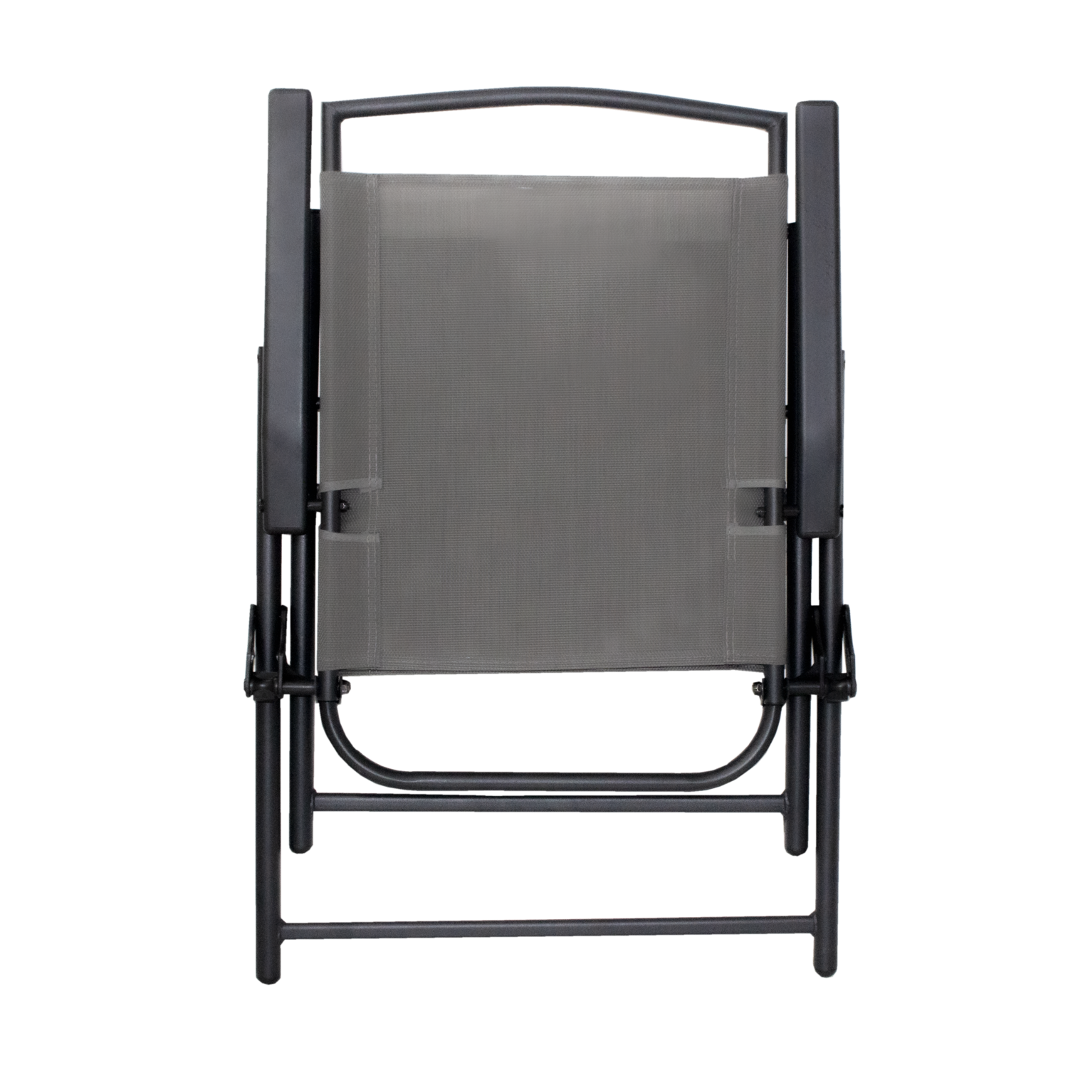 Silla jardin Textilene plegable color gris con descanzabrazos