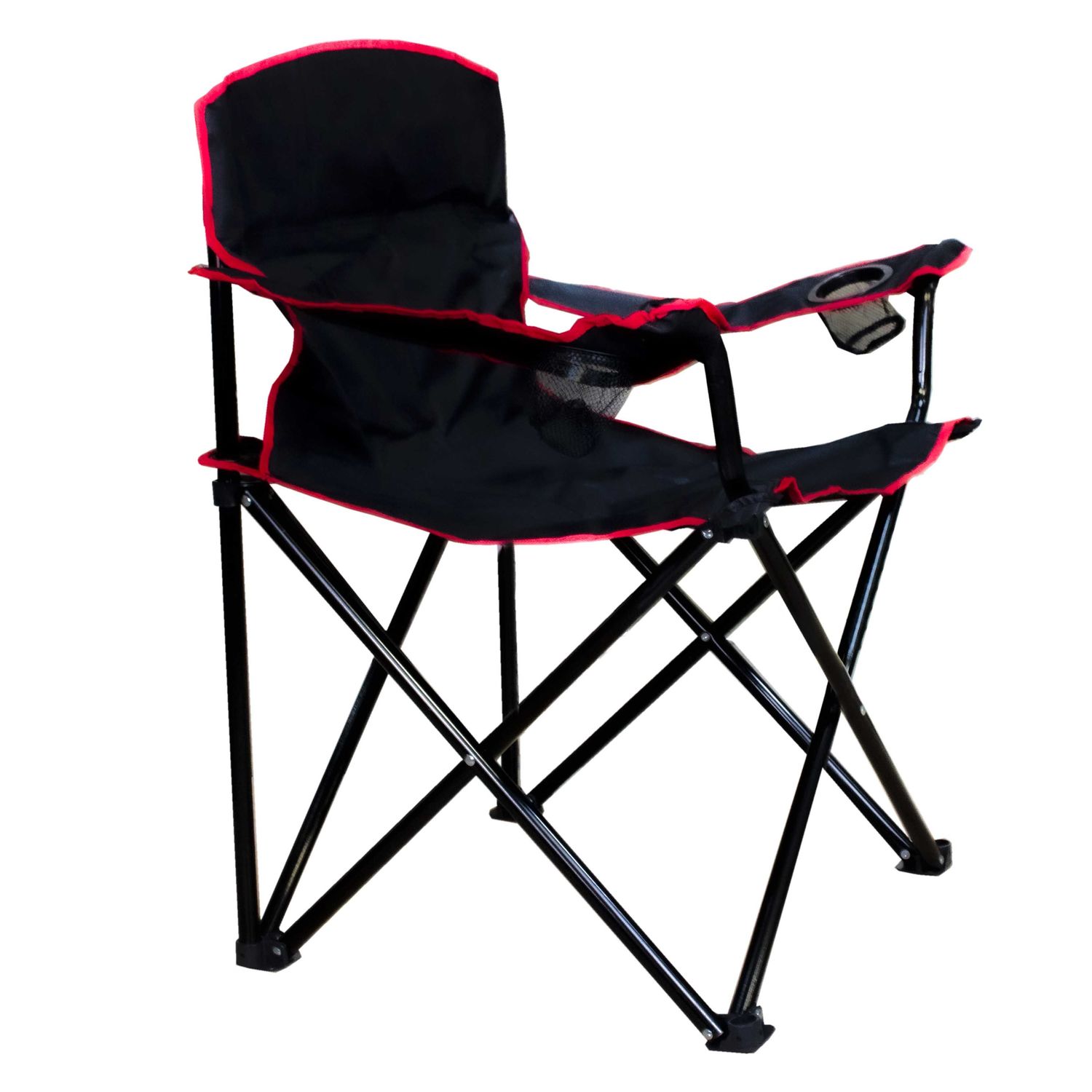 Silla Quad plegable negro y rojo