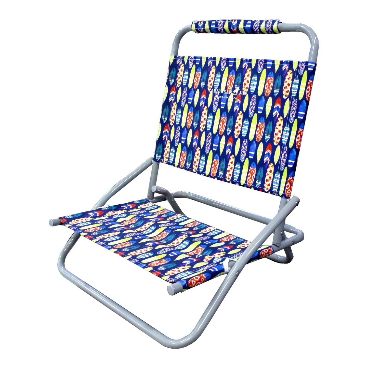 Silla para playa plegable respaldo bajo, variedad d/colores