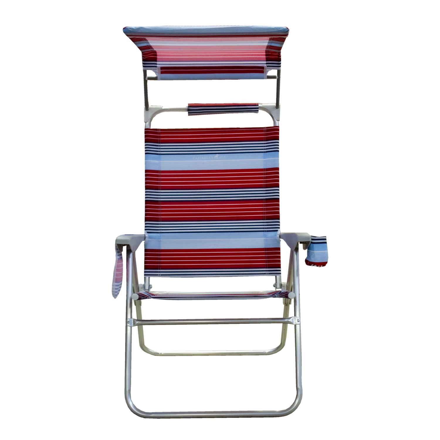 Silla playa plegable respaldo alto y toldo, variedad d/colores