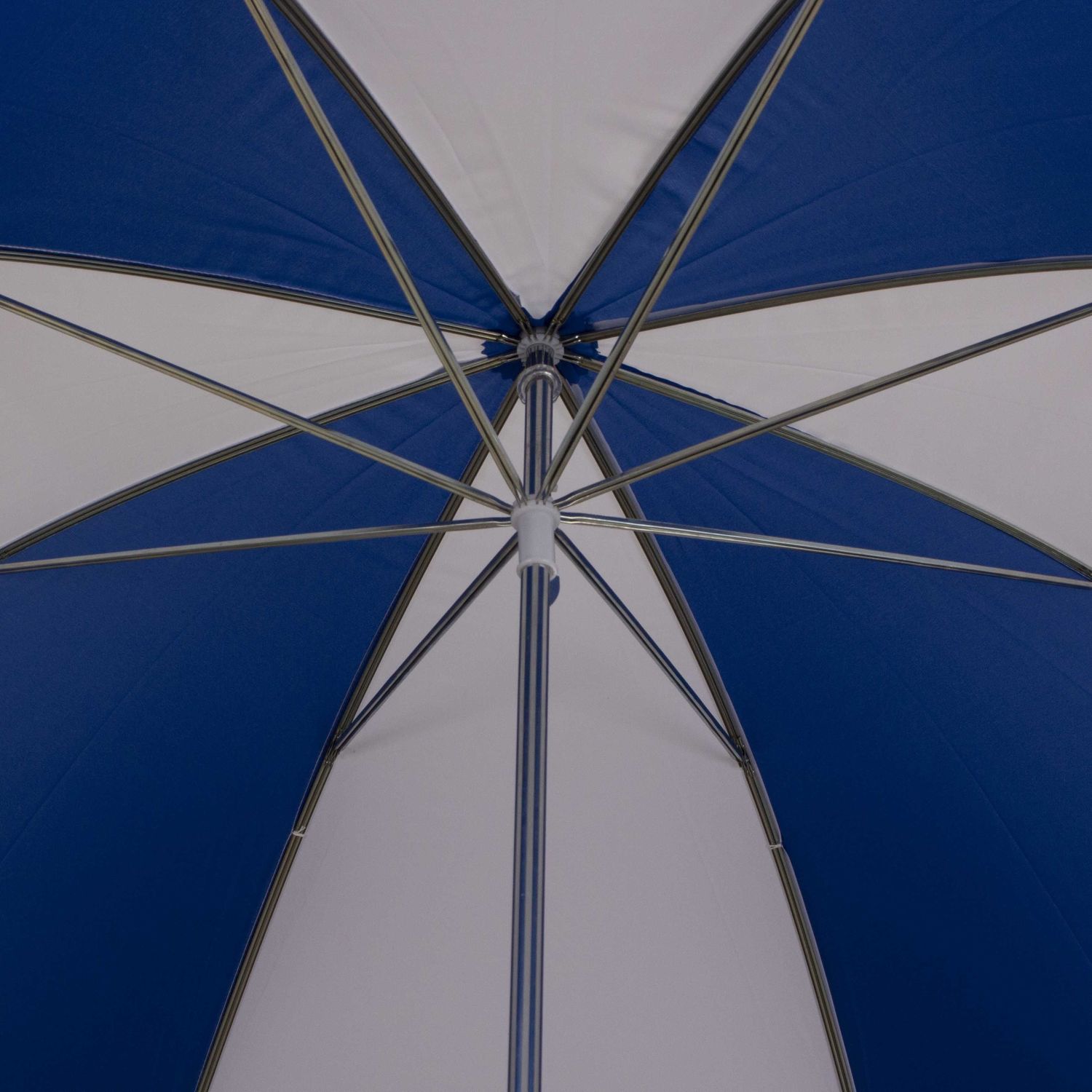 Paraguas portátil para lluvia estilo golf azul y blanco