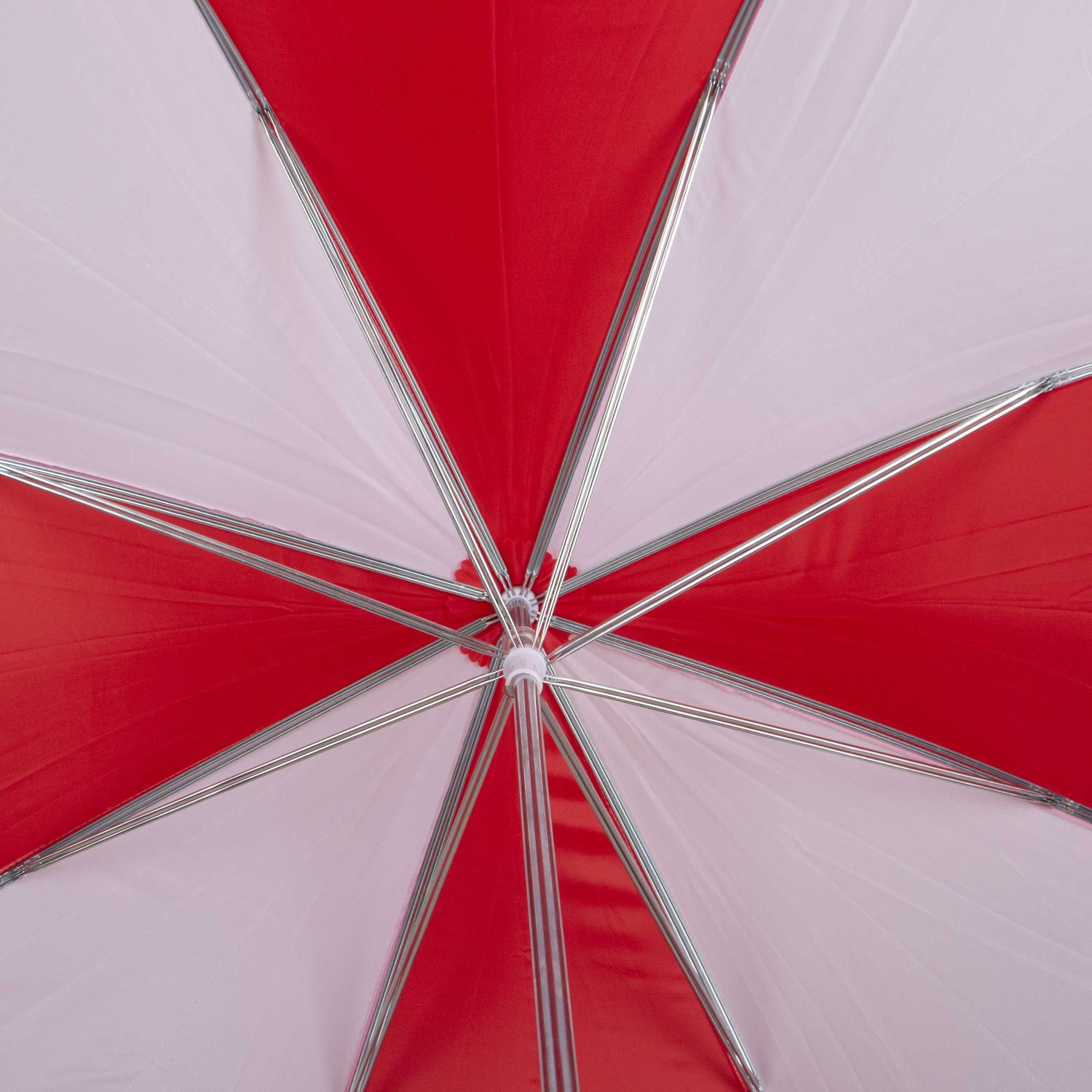 Paraguas portátil para lluvia estilo golf rojo y blanco