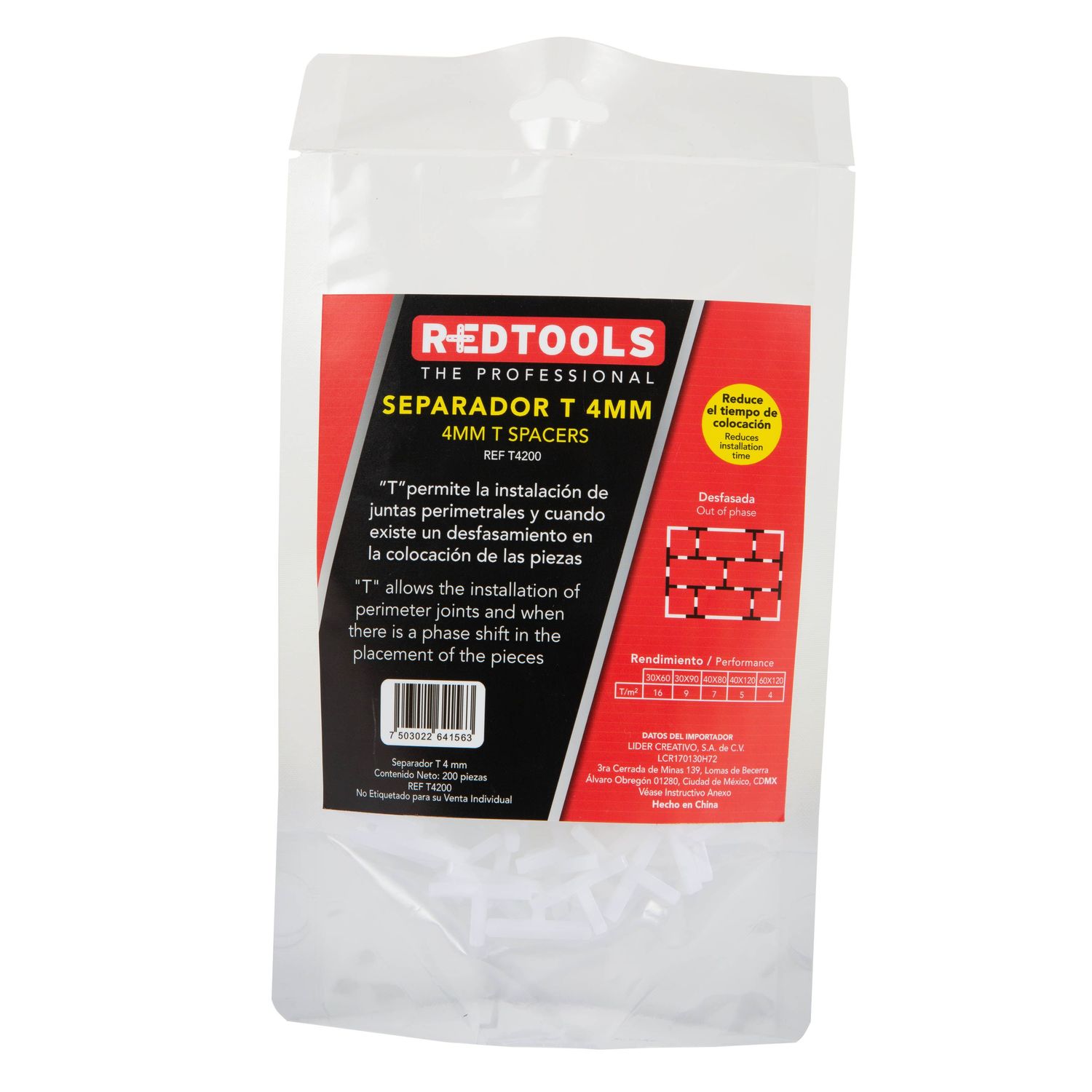 Separador Tipo "T" 4 mm para pisos