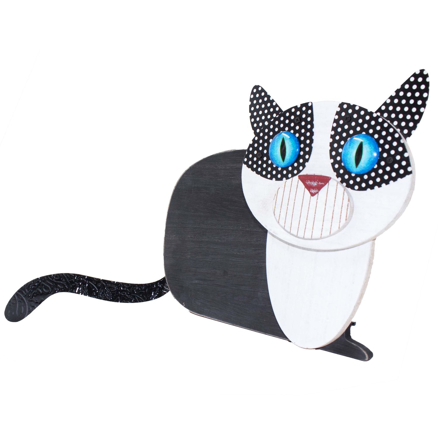 Figura decorativa mascota Tuxedo Cat 26 cm