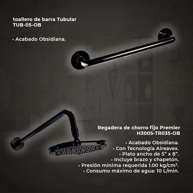 Paquete Griferia Obsidiana y Lavabo Helvex