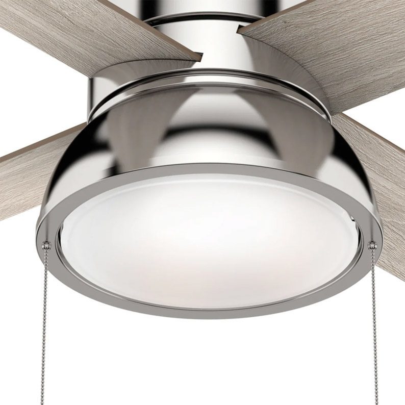 VENTILADOR LOKI 36 in NIQUEL PULIDO 4 ASPAS CONTROL CADENA