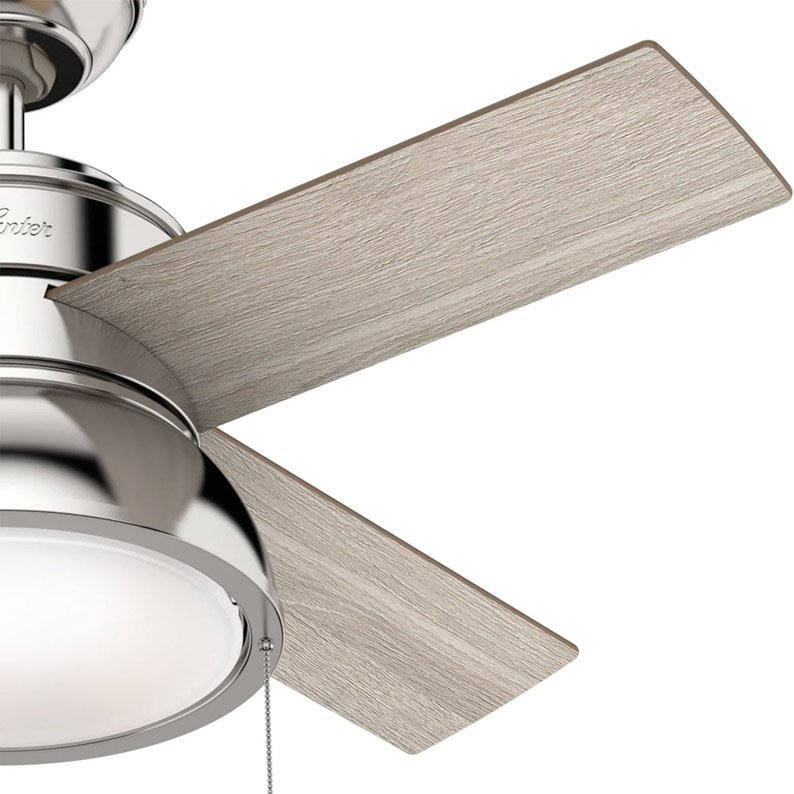 VENTILADOR LOKI 36 in NIQUEL PULIDO 4 ASPAS CONTROL CADENA