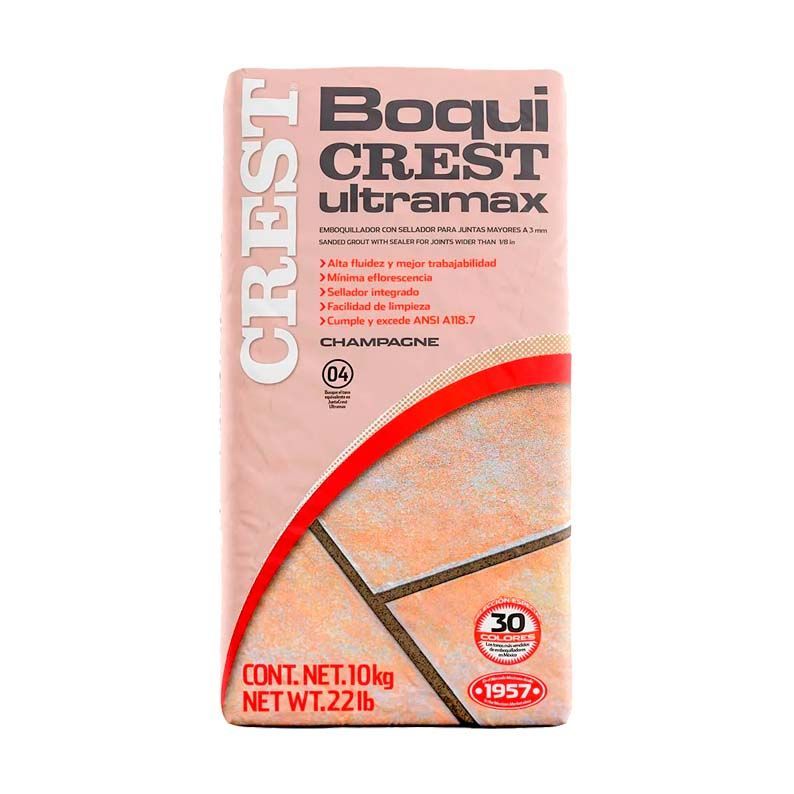 Boquilla con arena 10 kg Crest color champagne