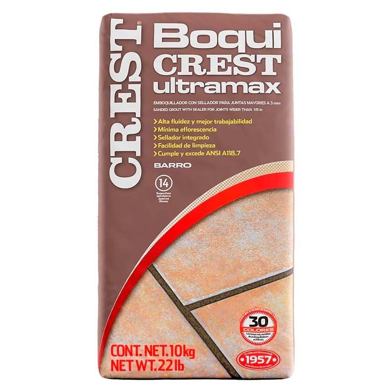 Boquilla con arena 10 kg Crest color barro