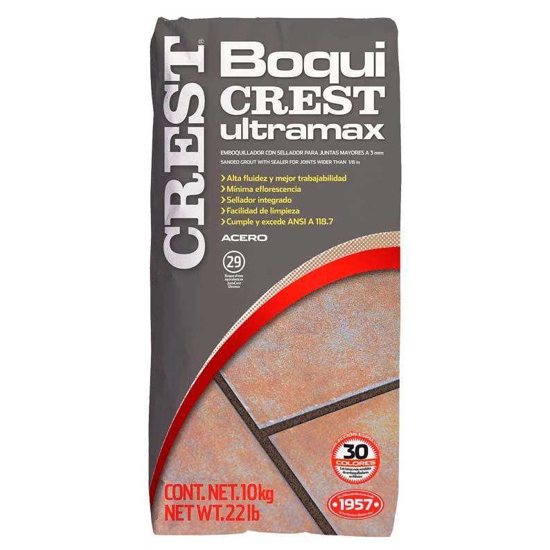 Boquilla con arena 10 kg Crest color acero