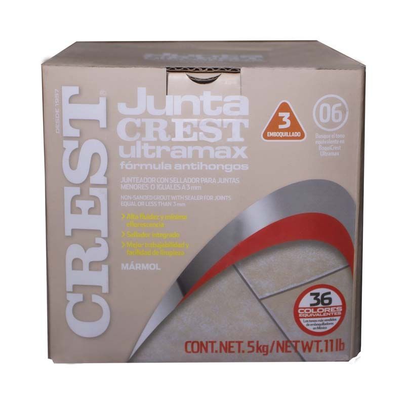 Boquilla sin arena 5 kg Crest color mármol