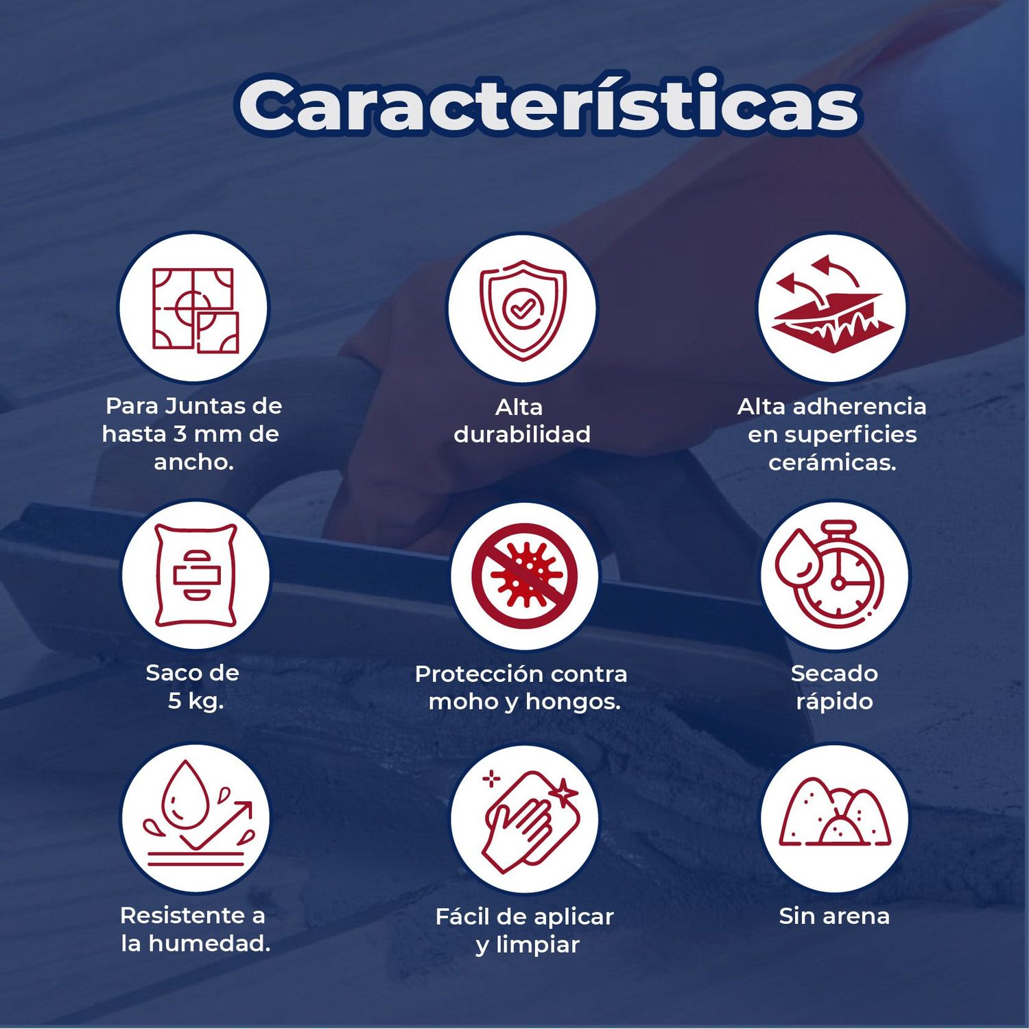 Boquilla sin arena 5 kg Crest color marfil