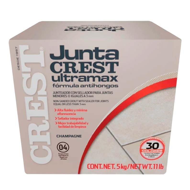 Boquilla sin arena 5 kg Crest color champagne Juntacrest