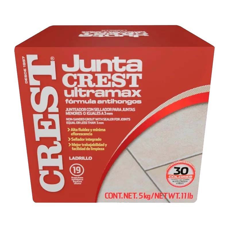 Boquilla sin arena 5 kg Crest color ladrillo