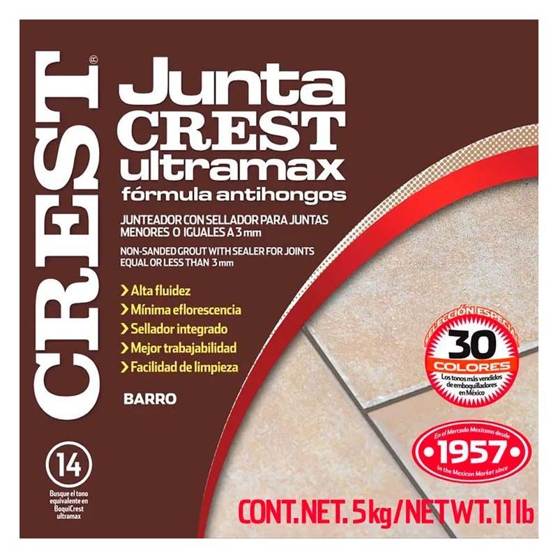 Boquilla sin arena 5 kg Crest color barro