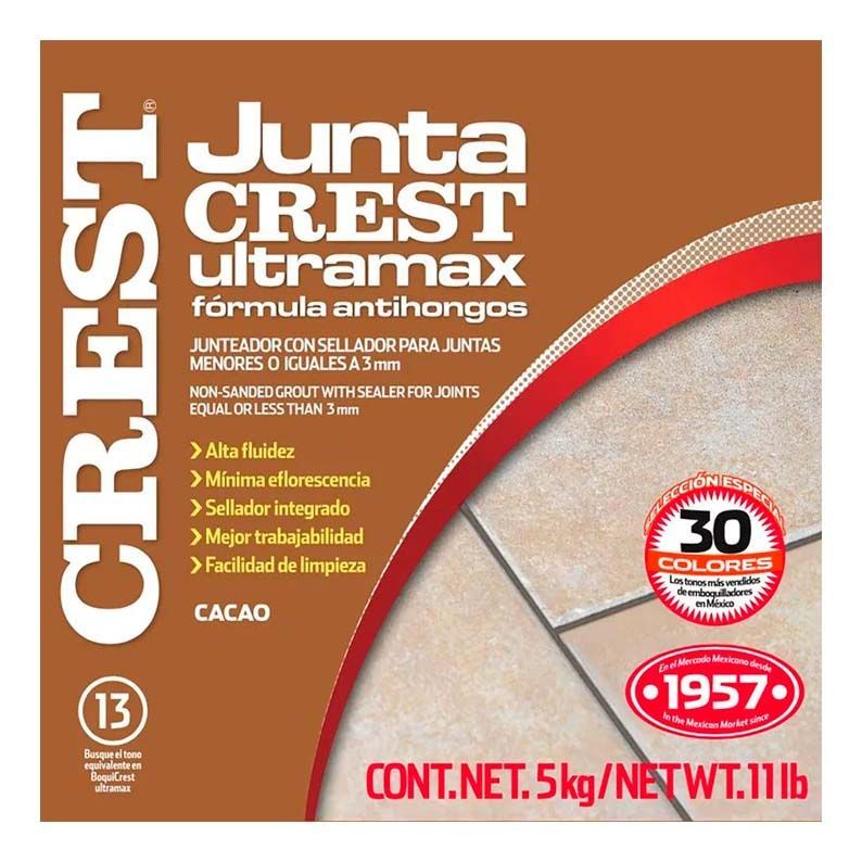 Boquilla sin arena 5 kg Crest color cacao