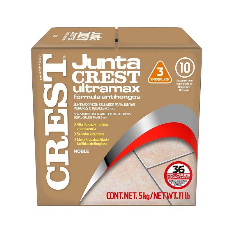 Boquilla sin arena 5 kg Crest color roble