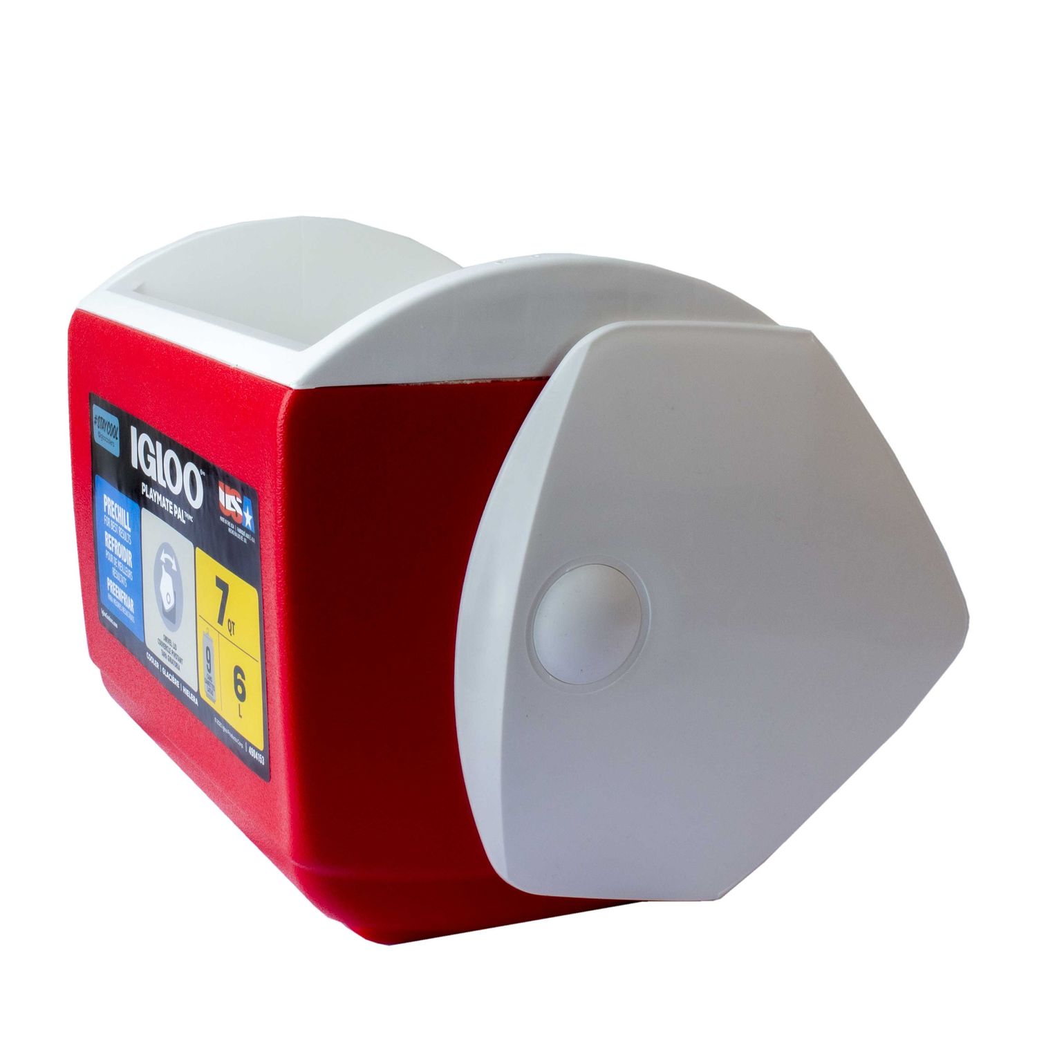 Hielera playmate Pal Igloo 7 QT 09 latas rojo y blanco