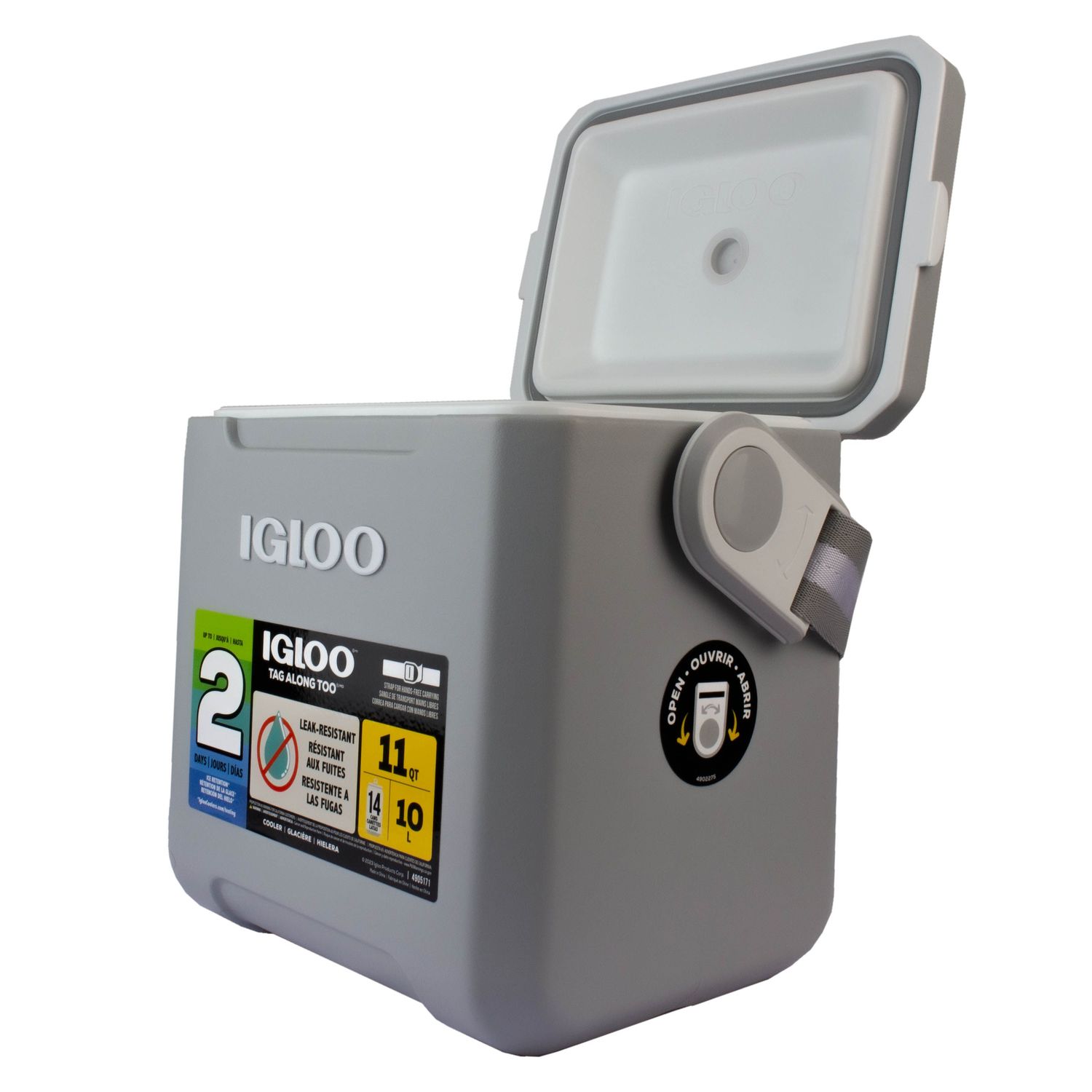 Hielera Tag along Igloo too c/correa ajustable 14 latas gris