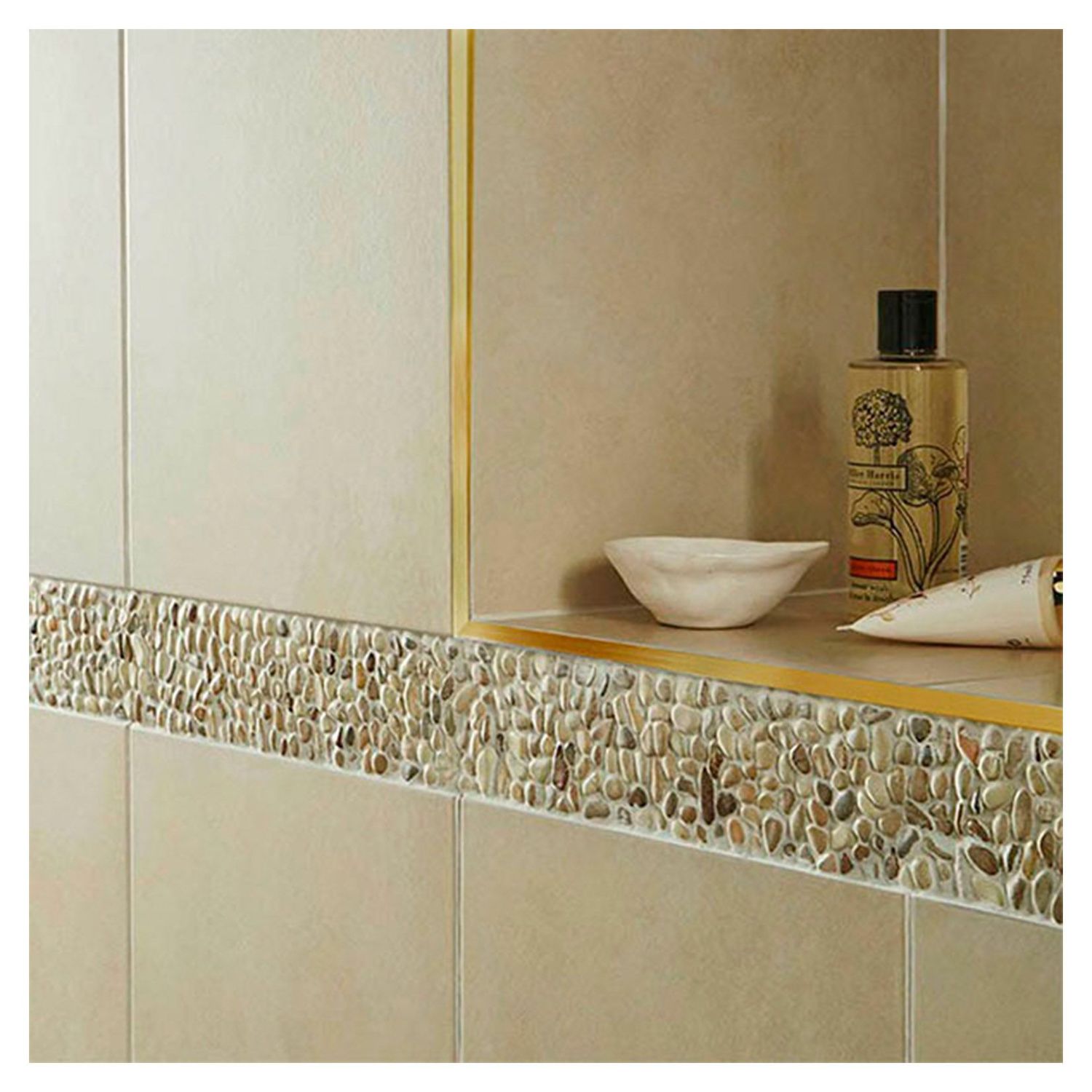 Uniperfil ángulo 16 mm x 2..5 ml oro brillo