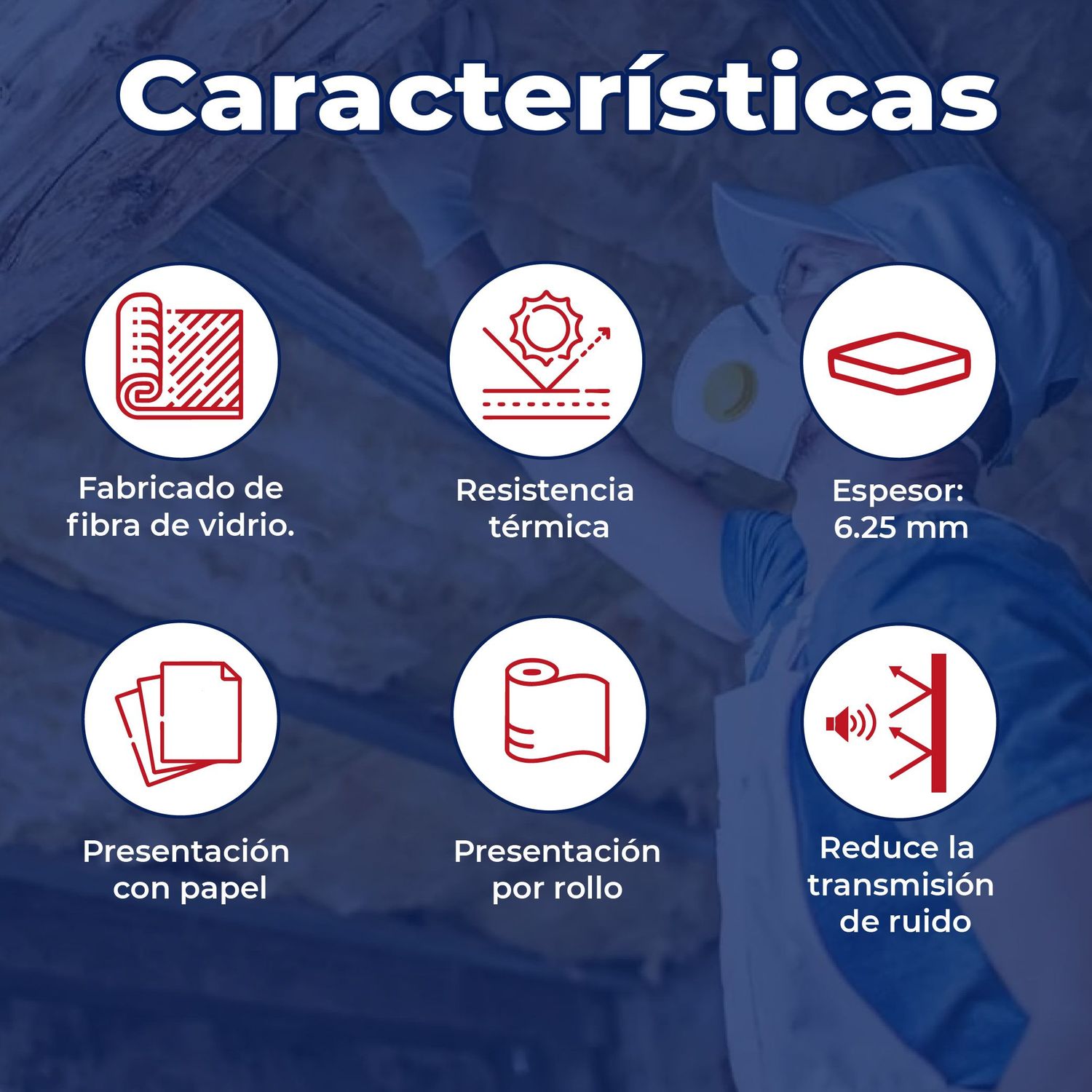 Aislamiento FV R-19 6" 24"/600" (9.3 M2) Con papel