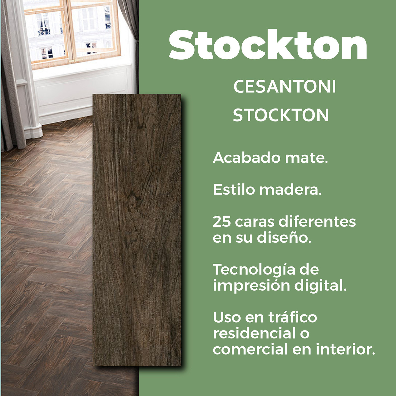 Piso Stockton Cesantoni 20x60 cm
