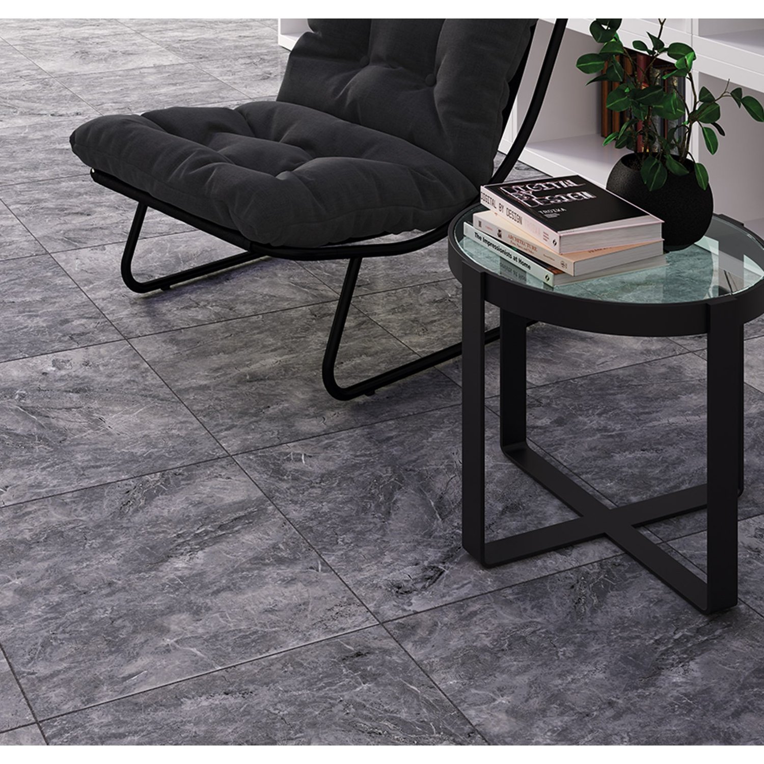 Piso Corfú grafito Vitromex 45x45 cm