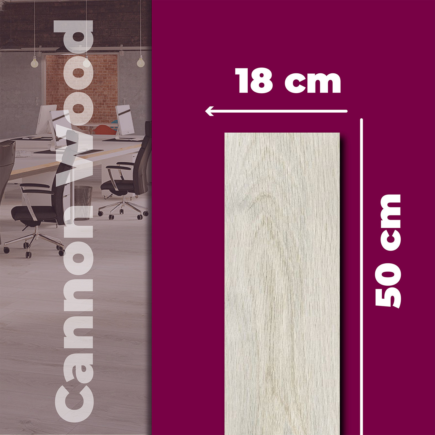 Piso Cannon Wood Cesantoni 20x60 cm