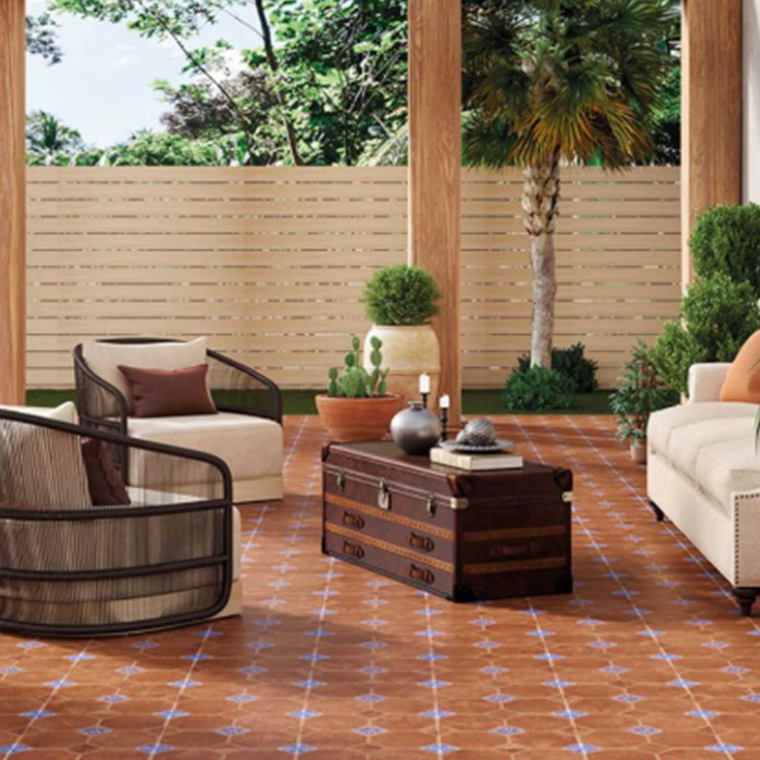 Piso Castilla terracota Vitromex 37X37 cm