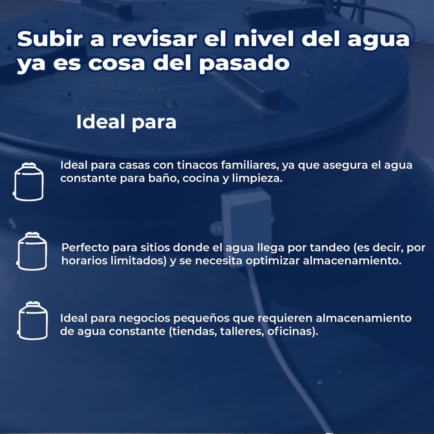 Electronivel Medidor Agua Digital Sensor Tinaco 450-750L